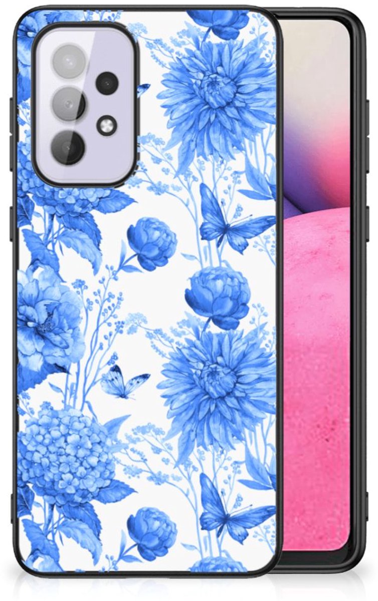 Bloemen Hoesje voor Samsung Galaxy A33 5G Flowers Blue