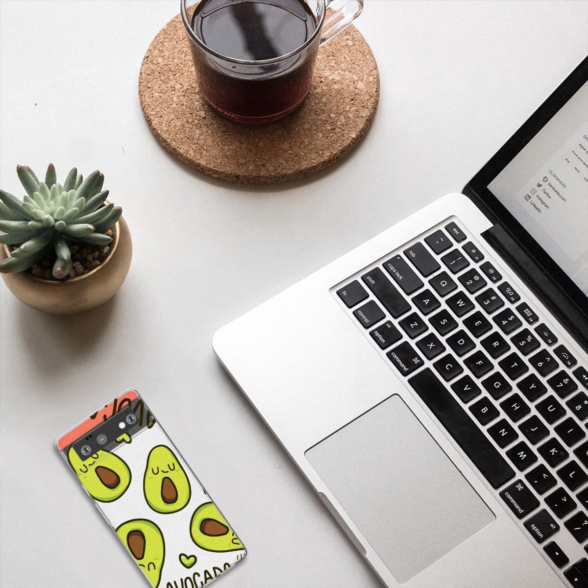 Google Pixel 6 Telefoonhoesje met Naam Avocado Singing