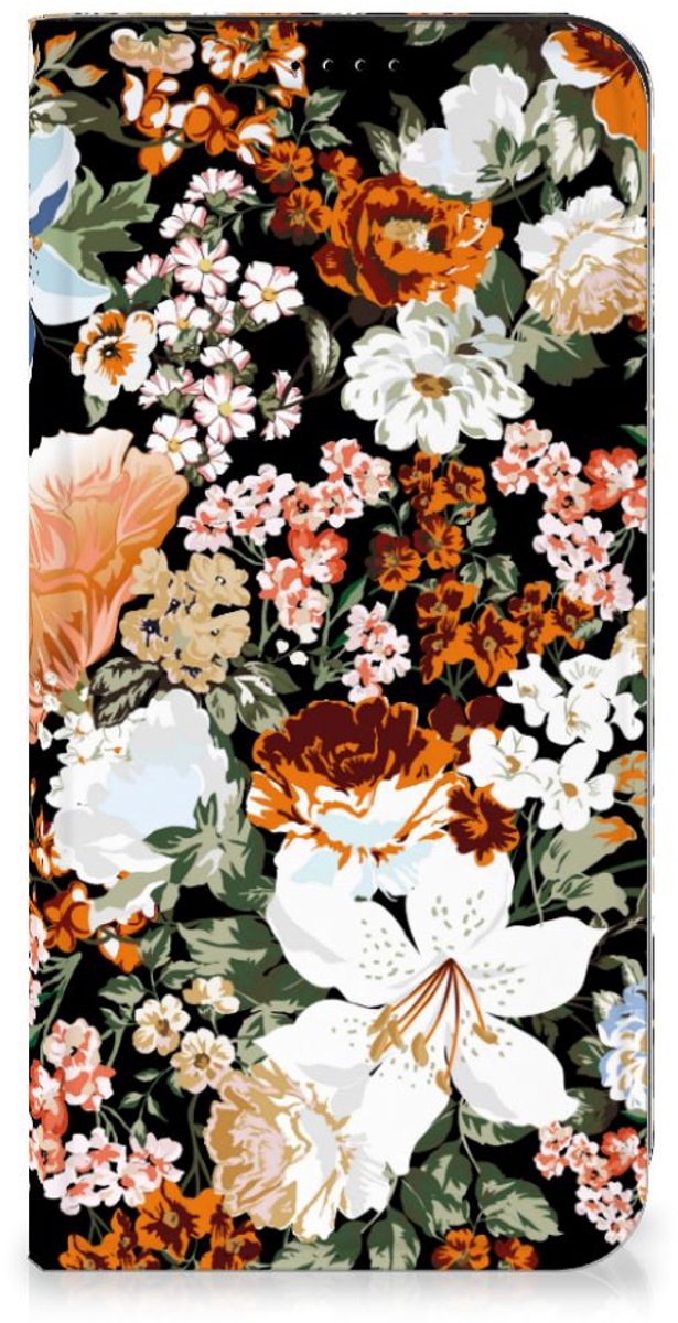 Smart Cover voor Samsung Galaxy A55 Dark Flowers