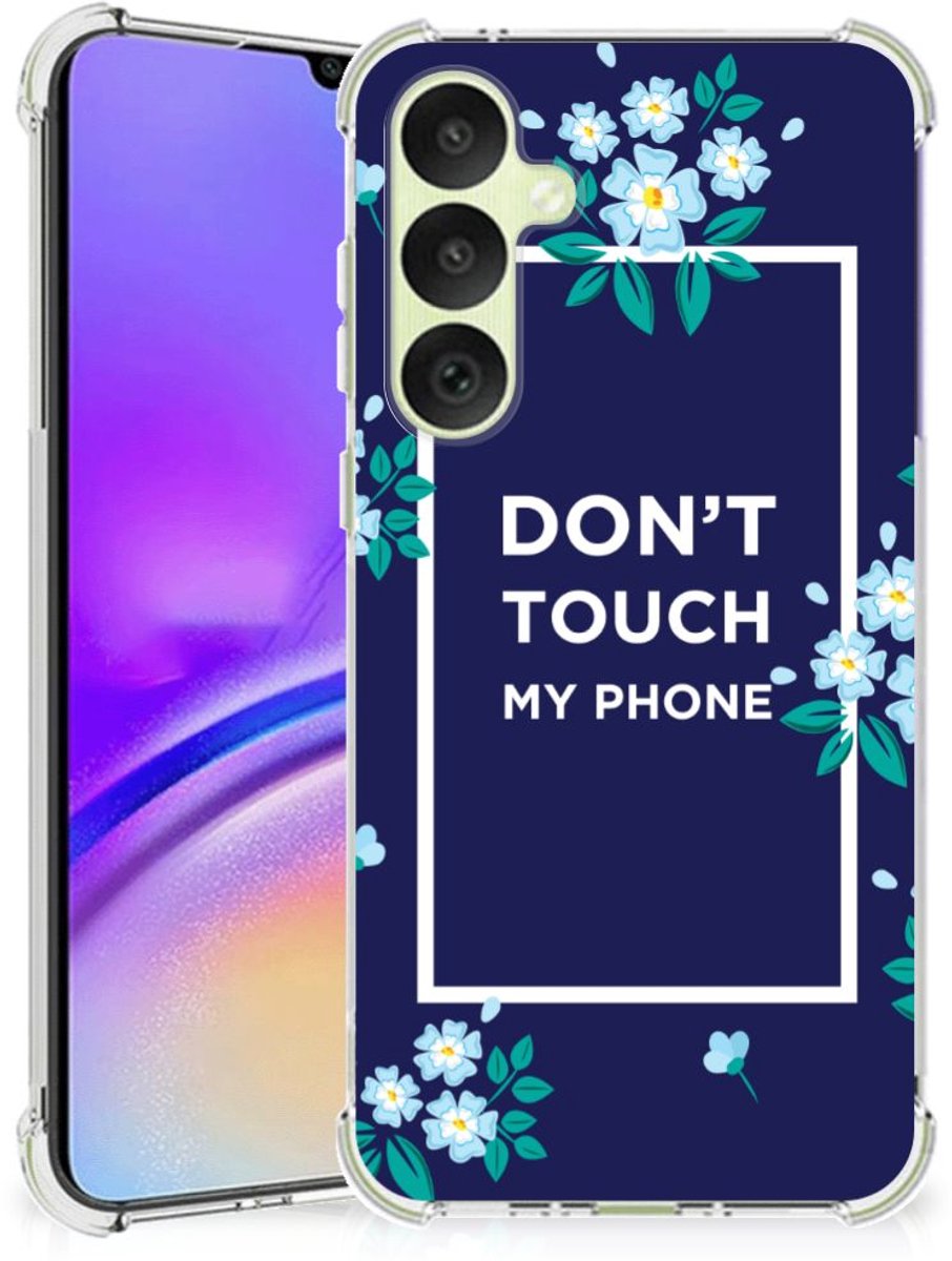 Samsung Galaxy A35 Anti Shock Case Flowers Blue DTMP