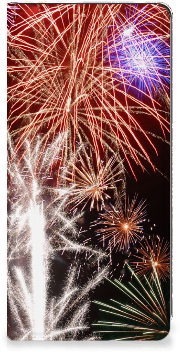 Motorola Moto G34 Hippe Standcase Vuurwerk