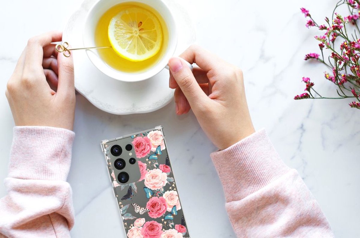 Samsung Galaxy S24 Ultra Case Butterfly Roses
