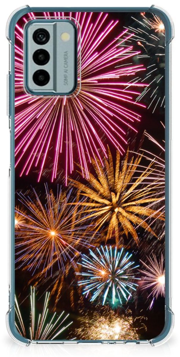 Nokia G22 Anti Shock Bumper Case Vuurwerk