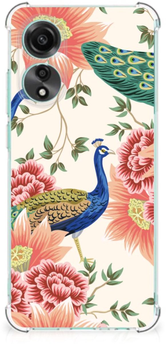 Case Anti-shock voor OPPO A78 4G Pink Peacock