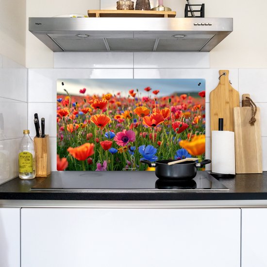 Bloemen en Planten - Klaprozen in veld - Inductie Beschermer