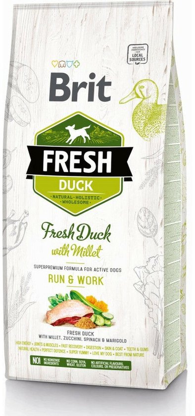 Brit Fresh eend met trosgierst 12kg
