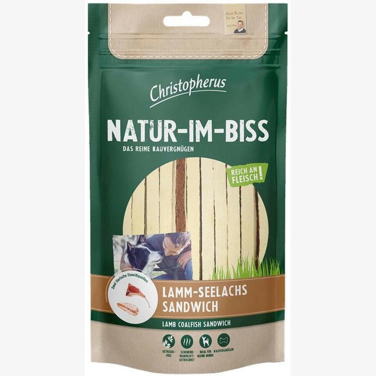 Allco Christopherus Snack Lam & Koolvis Sandwich 12x70g - Lam & Koolvis