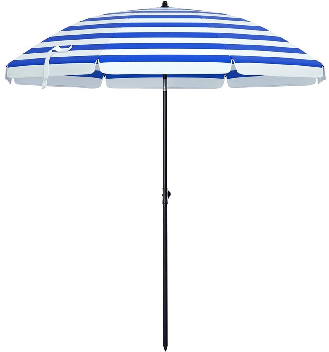 Hexagonal Parasol with UV Protection, Adjustable Angle, 2.1m Height, Ø 1.6m, Stainless Steel Mast