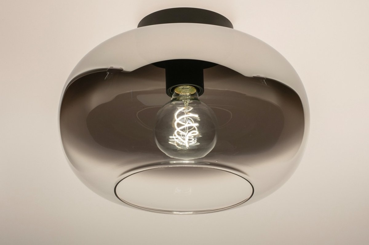 Lumidora Plafondlamp 31186 - Plafonniere - BELLINI - E27 - Zwart - Grijs - Metaal - ⌀ 31 cm