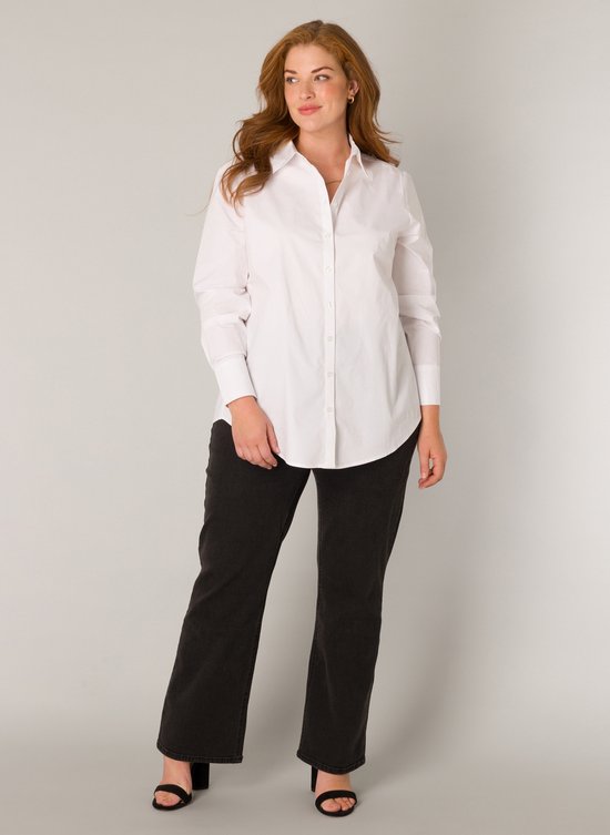 BASE LEVEL CURVY Aliza Blouse - White - maat 0(46)