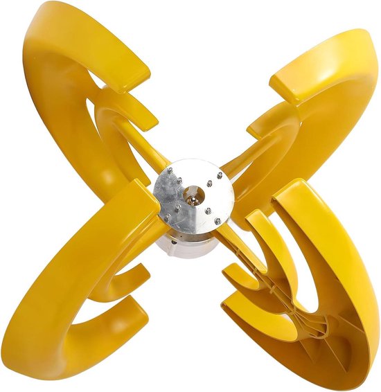 Foto: Verticale assen wind generator 1200w 4 blade lantaarn type windturbine set met controller voor hybride wind zonnestelsel windturbine 24v energieopwekkingsset 