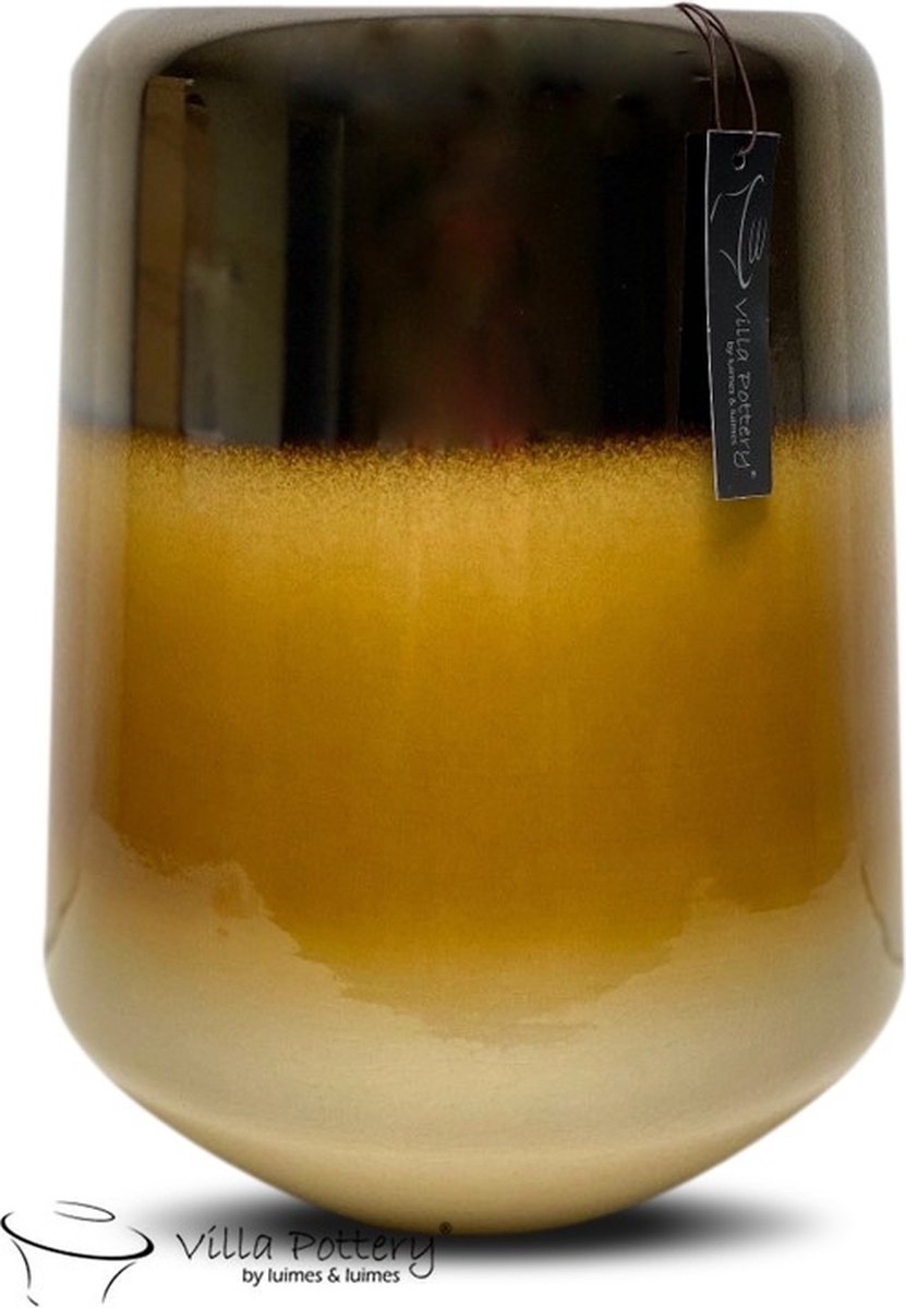 Villa Pottery Andes Trio Goud Caramel Cream 23.5x37.5 geel