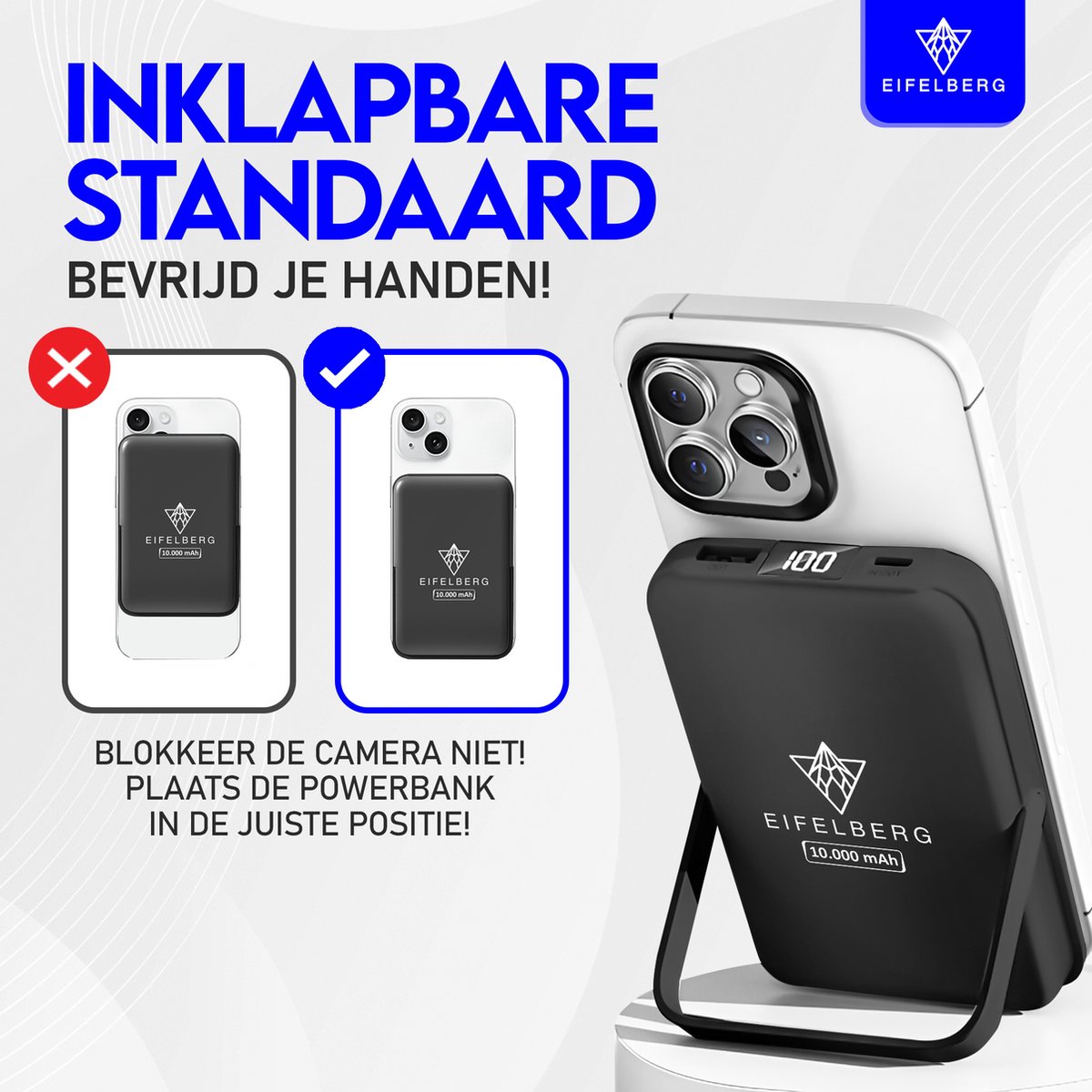 EifelBerg - MagSafe Powerbank 10000 mAh - USB-C - USB-A - afbeelding 3