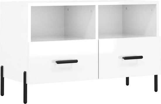 vidaXL Tv-meubel 80x36x50 cm bewerkt hout gerookt eikenkleurig, tv-meubel, hifi-kast, tv meubel, hifi-meubel, tv kast, hifi meubel, hifi kast
