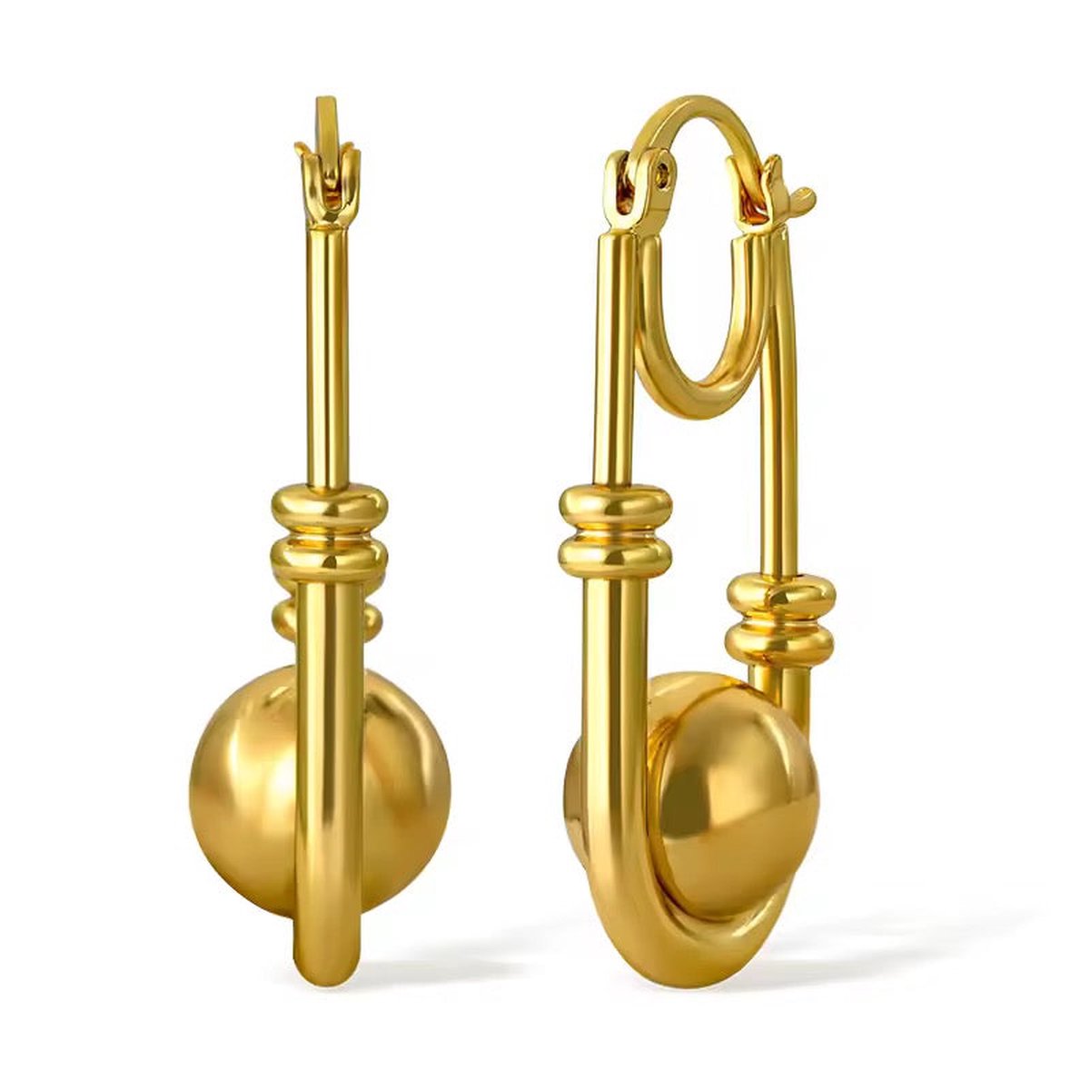 Gold Roundy Earrings