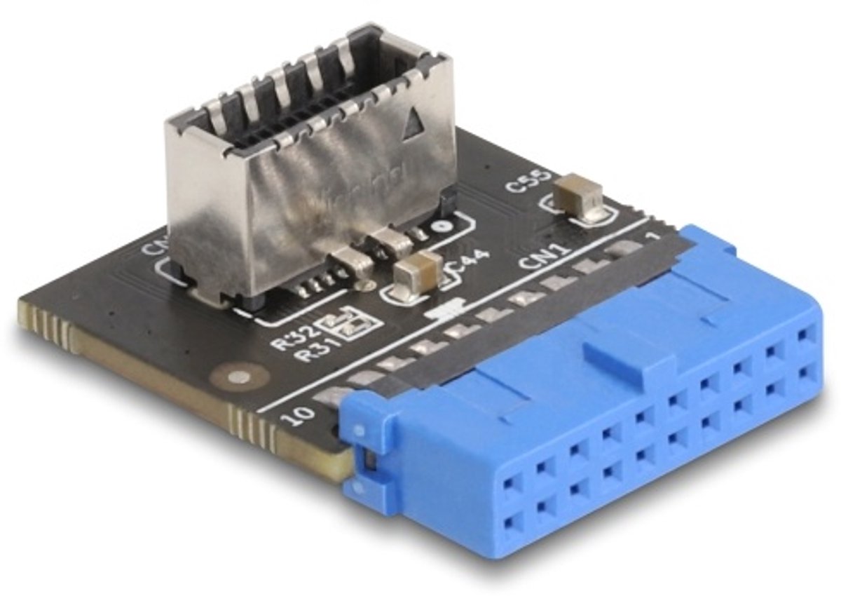 Delock USB 5 Gbps Adapter Pin Header female to internal USB Type-E Key A female angled