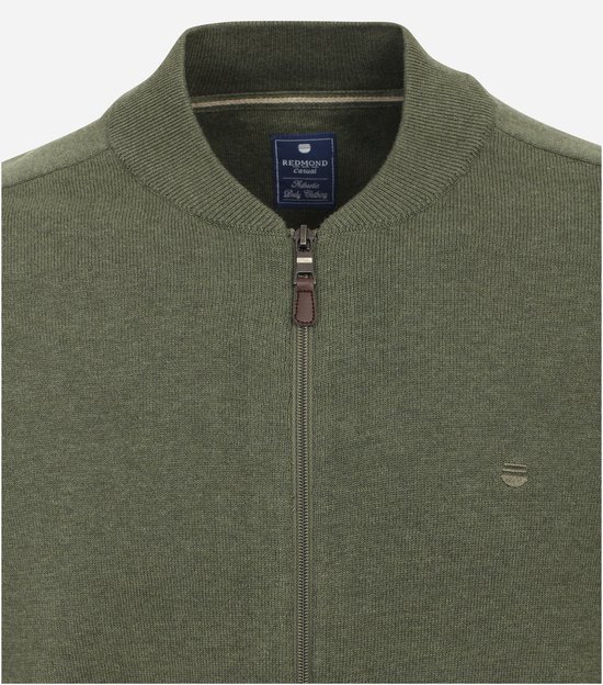 Gilet homme Redmond en coton - col montant - vert (épaisseur moyenne)