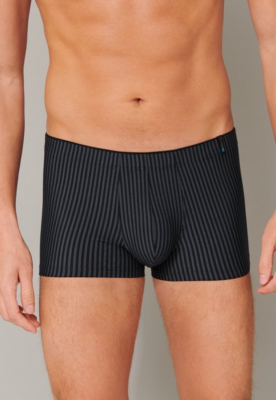 SCHIESSER Long Life Soft boxer (1-pack) - short homme rayé bleu et noir - Taille: 4XL