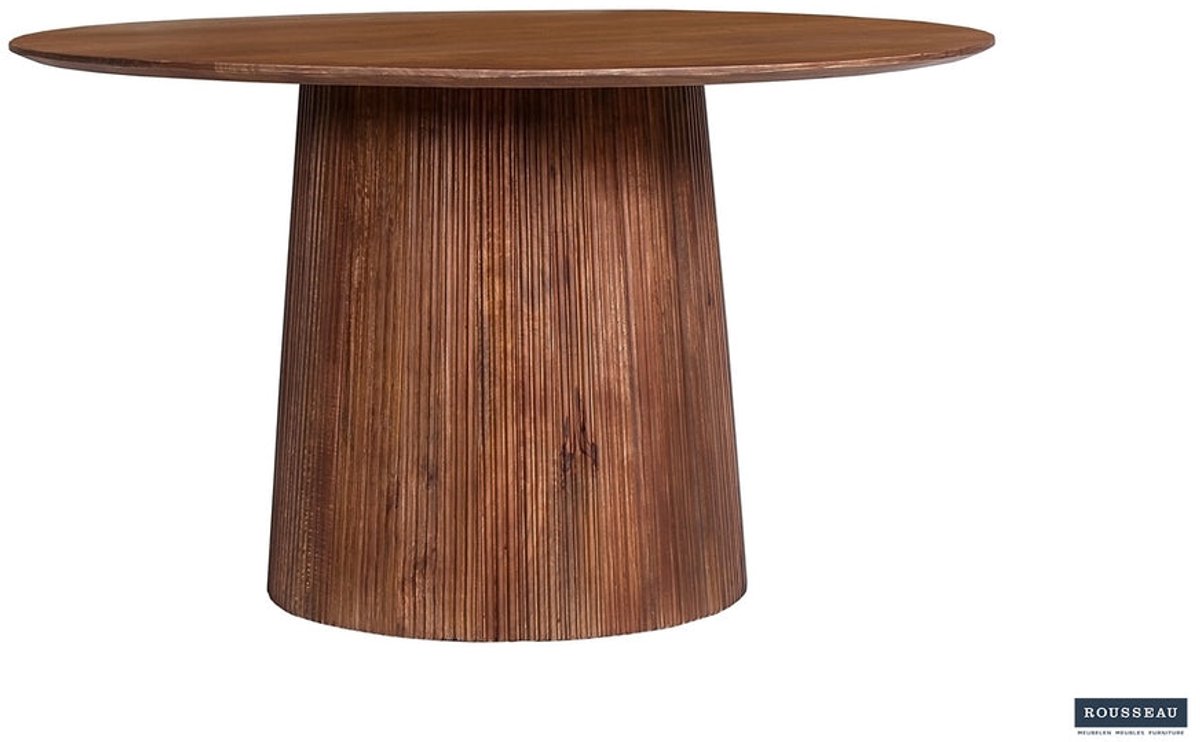 Tafel 'Miguel' 130 cm Rond Mango hout Lichtbruin