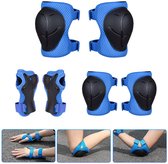 iMoebel Set van 6 beschermers, beschermerset, inline beschermingsuitrusting, beschermingsset kinderen, kniebeschermers, elleboogbeschermers, handbeschermer, verstelbaar, voor skaten, scooter