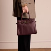 Manfield - Burgundy leren handtas