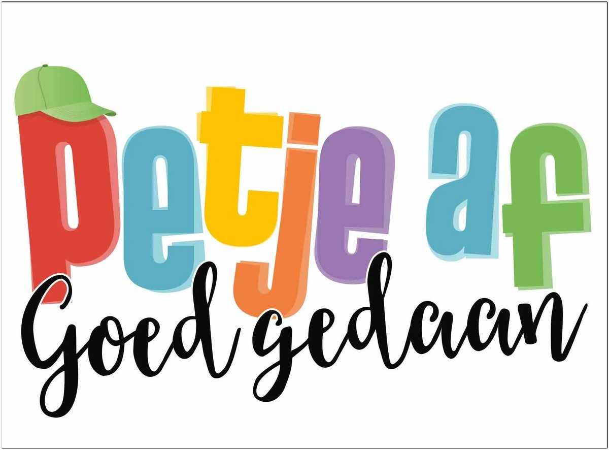 Wenskaart Petje Af goed gedaan