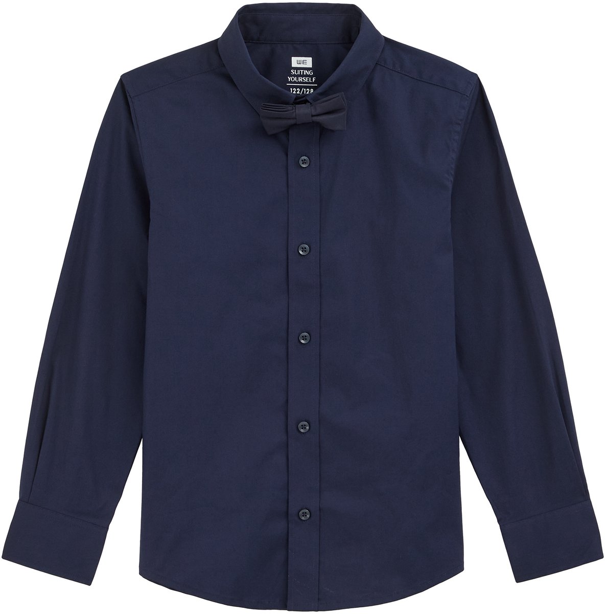 WE Fashion Jongens overhemd met afneembare vlinderdas