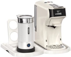 Ariqo Koffiemachine - Koffiezetapparaat - Incl. Melkopschuimer - Capsules - 6-in-1 - Espresso Machine - Warm en Koud - Beige