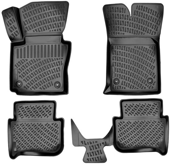 Velours kofferbakmat voor Volkswagen Touran 2015- bovenste vloer van de