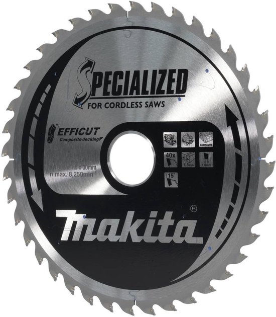 Makita E-12245 Lame de scie circulaire 185 x 30 x 1.5 mm Nombre de dents: 40 1 pc(s)