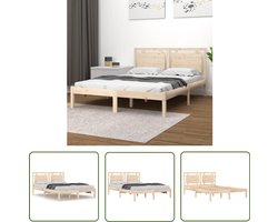 vidaXL Bedframe Massief Hout 120x200 cm Bed Frame - Houten Bed - Grenenhouten Bed - Tweepersoonsbed - Boxspring Bed