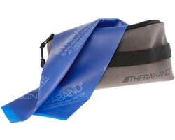 Thera-Band Weerstandsband Set Blauw – Elastische Fitnessband – 4 Weerstandsniveaus – Latex – Inclusief Opbergzak