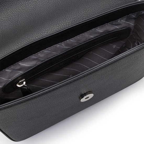 L.CREDI Sac à épaule bandoulière Sac à épaule Olga Flapbag Black Noir