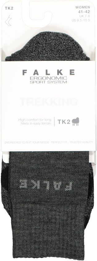 Chaussettes de randonnée femme FALKE TK2 - Gris - Taille 39/40