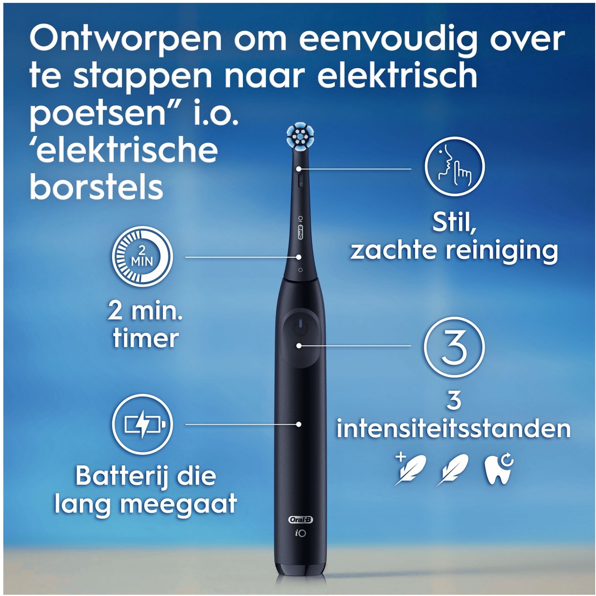 Oral-B iO2 Elektrische Tandenborstels - 2 Stuks Night Black - afbeelding 3