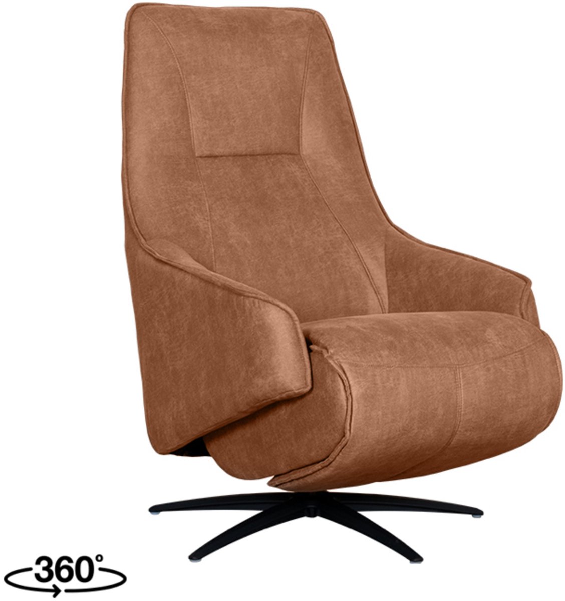 LABEL51 Odense Fauteuil - Bruin - Stof - 2-Motorig- Met Armleuning