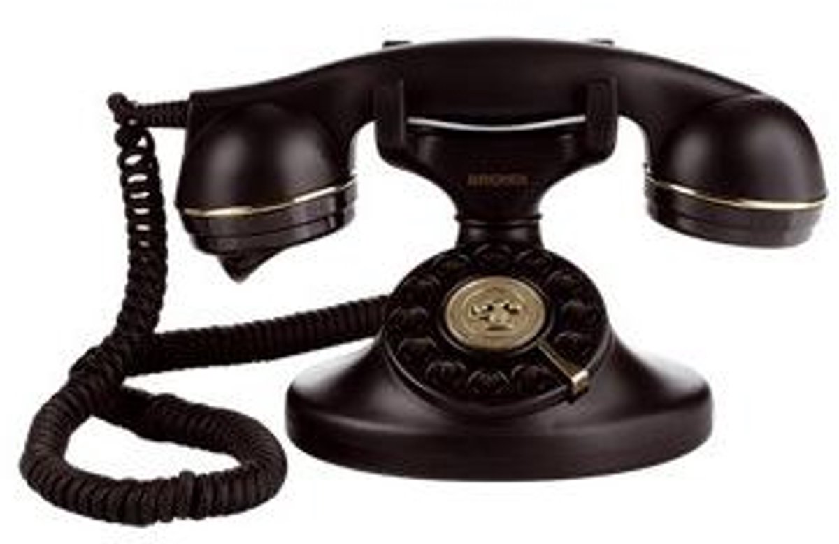 BRONDI Vintage 10 Klassieke retro analoge telefoons, zwart
