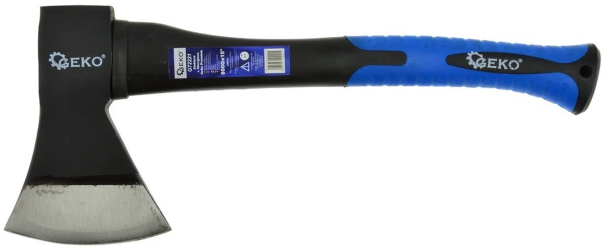 GEKO Bijl met TPR-handvat - Antislip - Hoogwaardig koolstofstaal - 800g