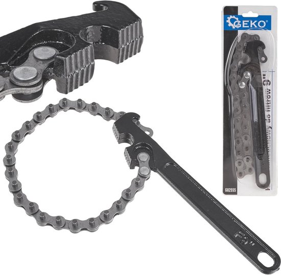 Pince à filtre à huile avec chaîne - Pince à filtre - Jusqu'à 125 mm - GEKO