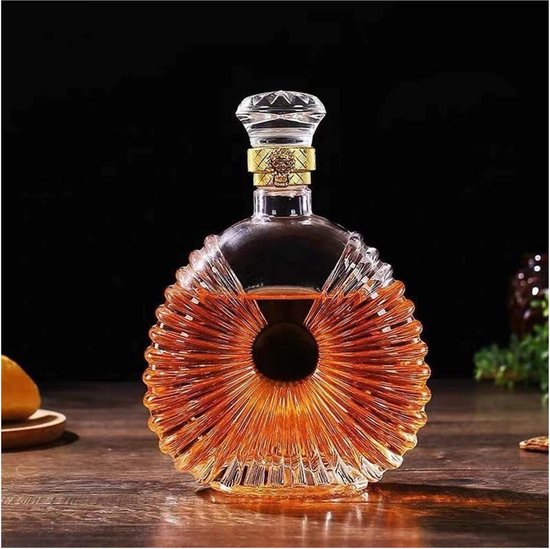 Whisky -karaf, 300 ml racebant, stop klassieke vintage