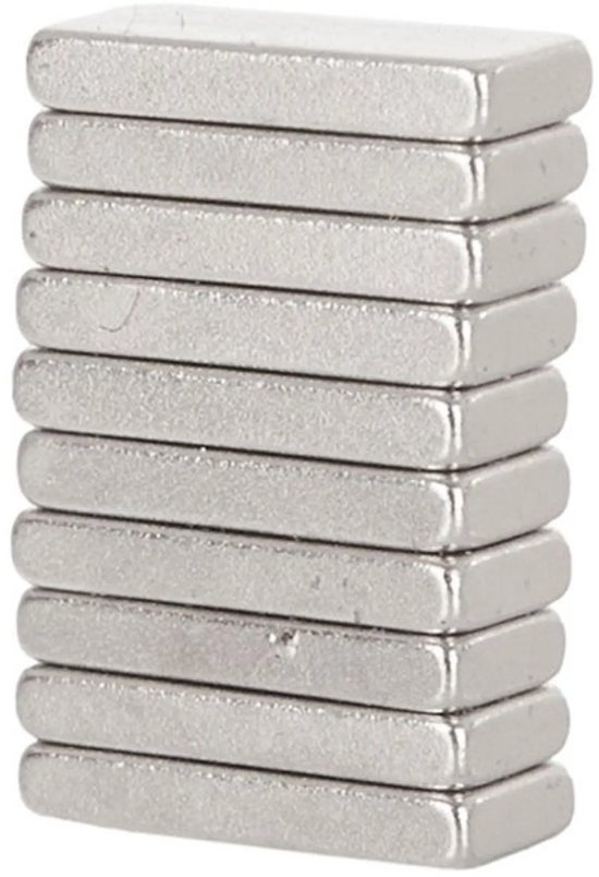 Foto: Geko krachtige platte neodymiummagneet 10x4x1 5 mm compact en veelzijdig 10 stuks