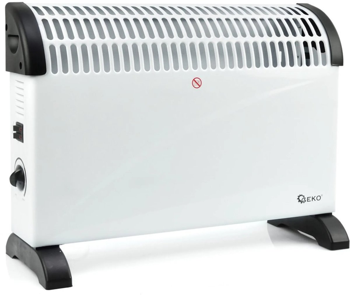 GEKO Convector kachel - 2000W - Vrijstaand & wandmontage - Wit - Oververhittingsbeveiliging