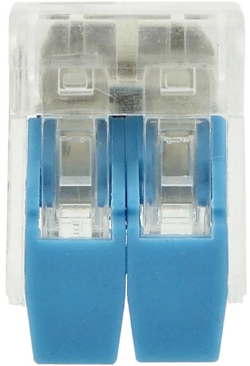 GEKO Elektrische snelkoppeling - 2 terminals - Transparant - 10 stuks - 0,2-4 mm²