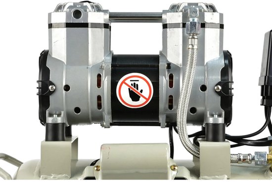 GEKO Olievrije luchtcompressor - 24L - 980W - Mobiel en onderhoudsarm — afbeelding 2