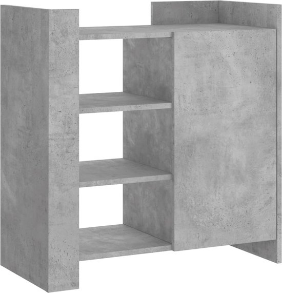 vidaXL Dressoir 91x28x75 cm bewerkt hout grijs sonoma eikenkleurig