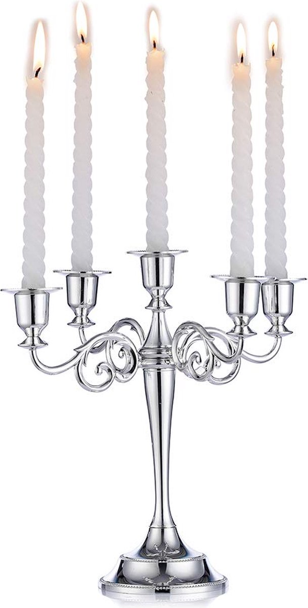 La'Moussawi ® Klassieke Aluminium Tafelkandelaar voor Sfeervolle Decoratie en Verlichting