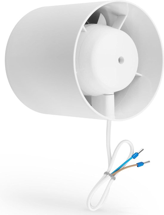 Vrietina Kanal Rohrventilator 100 mm, inkl. Rückstauklappe, 130 m3 / h