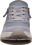 Voorkant van een lichtblauwe Gabor Rollingsoft dames sneaker met ritssluiting.