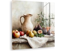 MuchoWow® Glasschilderij 50x50 cm - Schilderij acrylglas - Fruit - Kruiden - Landelijk - Foto op glas - Muurdecoratie woonkamer - Wanddecoratie slaapkamer - Schilderijen