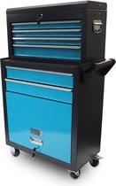 BITUXX - 2 in 1 Werkplaatswagen / Gereedschapswagen - Met gereedschapskist - Blauw
